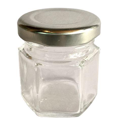 Hexagon Mini Glass Jar 24 pcs Set - Trendha