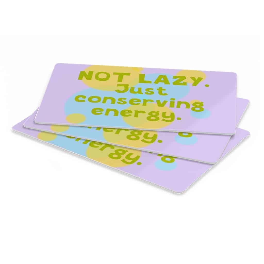 I Am Not Lazy Pet Food Mat - Quote Anti-Slip Pet Bowl Mat - Themed Pet Feeding Mat - Trendha