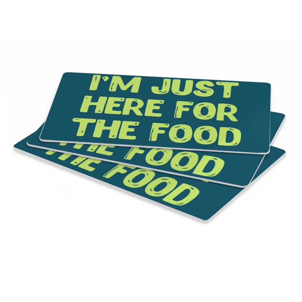 I'm Just Here for the Food Pet Food Mat - Funny Design Anti-Slip Pet Bowl Mat - Best Print Pet Feeding Mat - Trendha