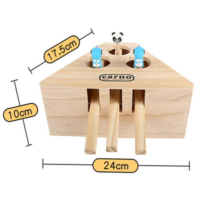 Interactive Wooden Cat Popping Toy - Trendha