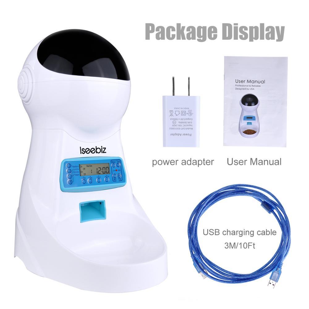 LCD Screen Automatic Pet Feeder with Voice Record - Trendha