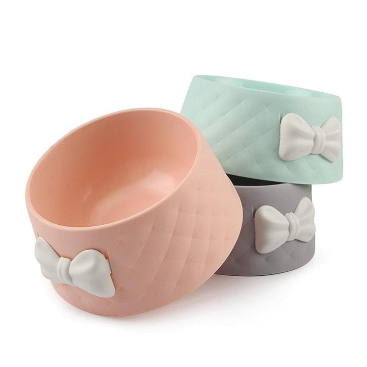 Lovely Bowknot Feeding Bowl - Trendha