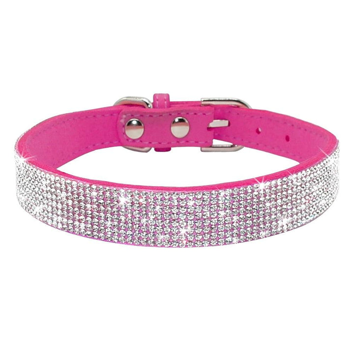 Luxury Rhinestone Leather Pets Collar - Trendha