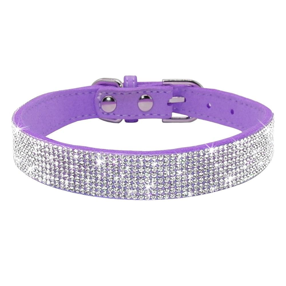 Luxury Rhinestone Leather Pets Collar - Trendha