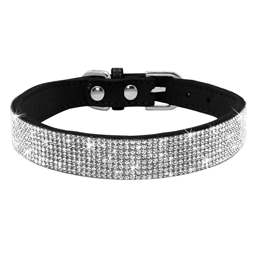 Luxury Rhinestone Leather Pets Collar - Trendha