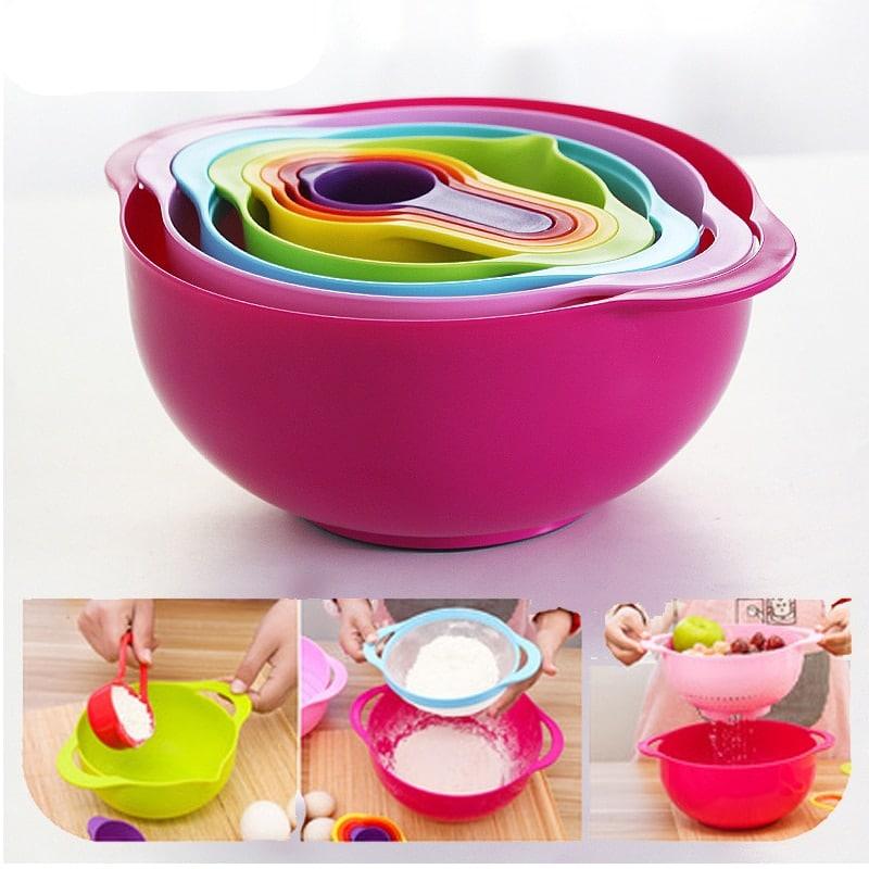 Mixing Cooking Bowls Set 10 Pcs