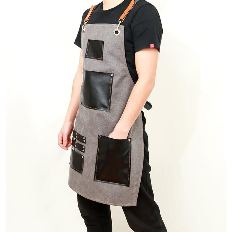 Multi-Pockets Barista Canvas Apron for Men/Women