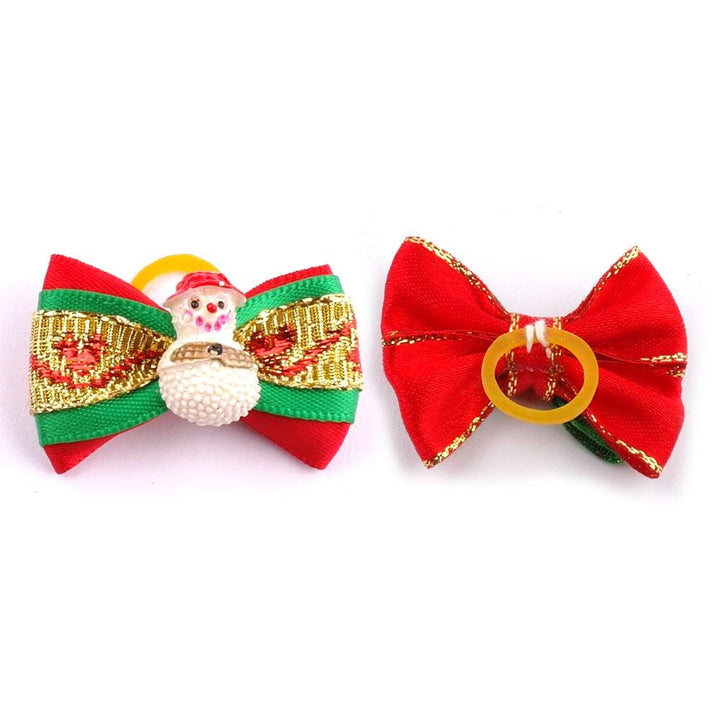 Pet Glitter Christmas Hair Bows 20 Pcs Set - Trendha