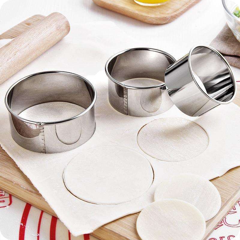 Portable Stainless Steel Dumpling Maker Molds 3 pcs Set