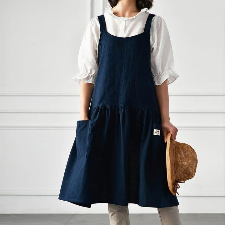 Simple Style Cotton / Linen Apron for Women - Trendha