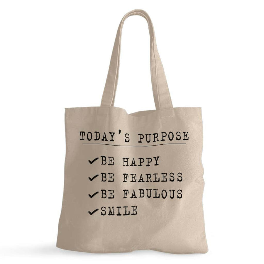Today's Purpose Small Tote Bag - Quote Shopping Bag - Graphic Tote Bag - Trendha