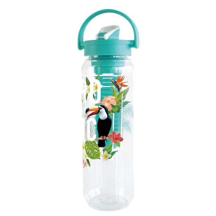Tropical Patterned Water Bottle with Fruit Infuser - Trendha