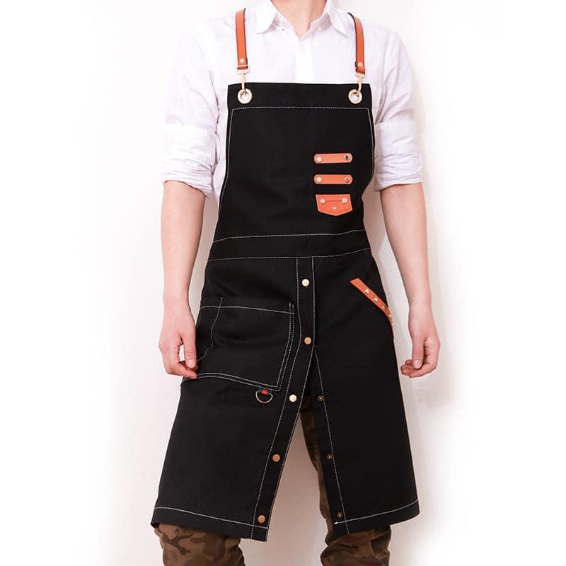 Unisex Black Canvas Cafe Apron