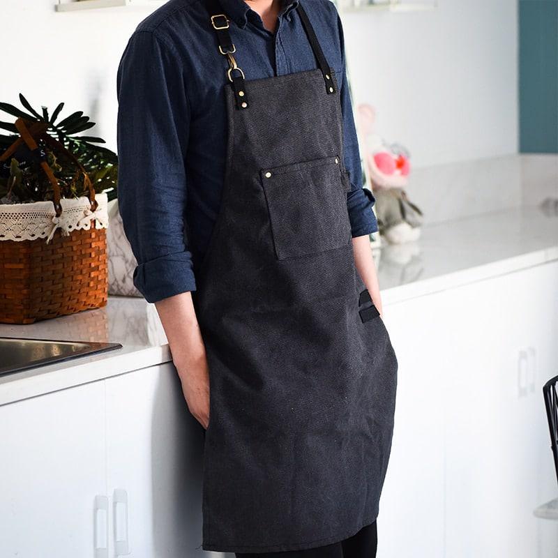 Unisex Canvas Barista Apron - Trendha