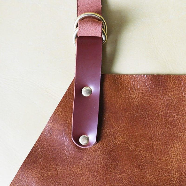 Unisex Leather Sleeveless Apron for Kitchen - Trendha