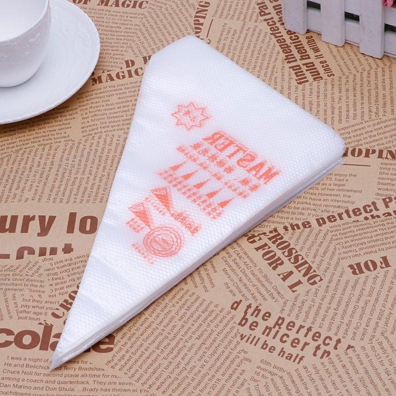 100-Piece Disposable Plastic Pastry Bag Pack
