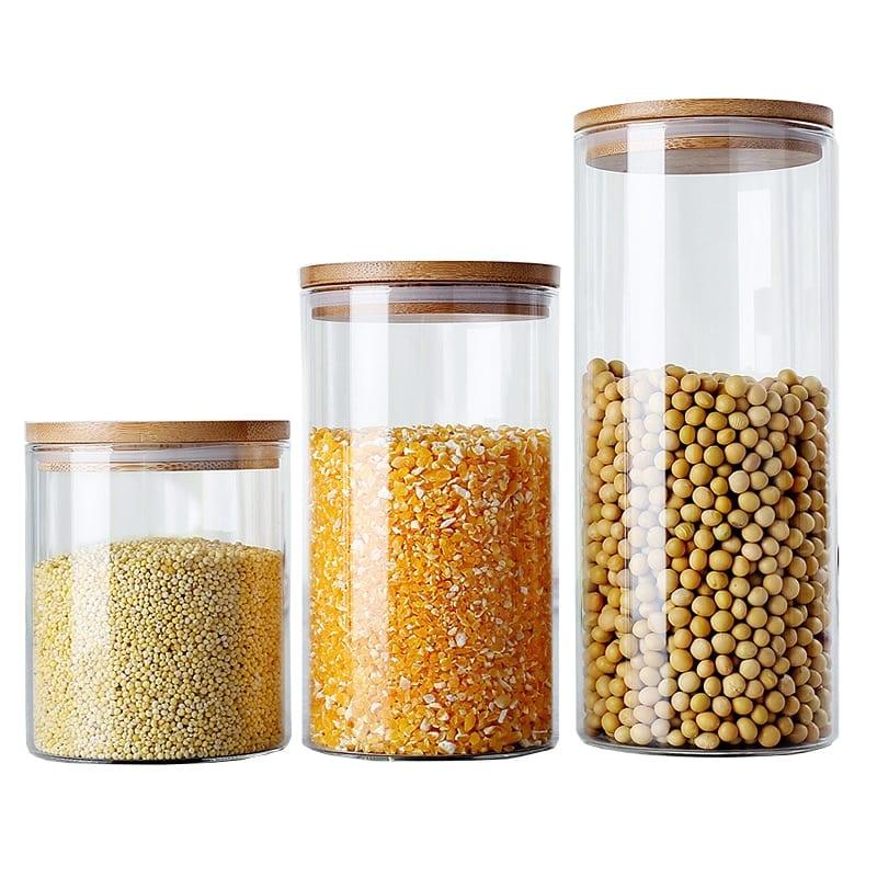 Vacuum Glass Storage Jars for Kitchen