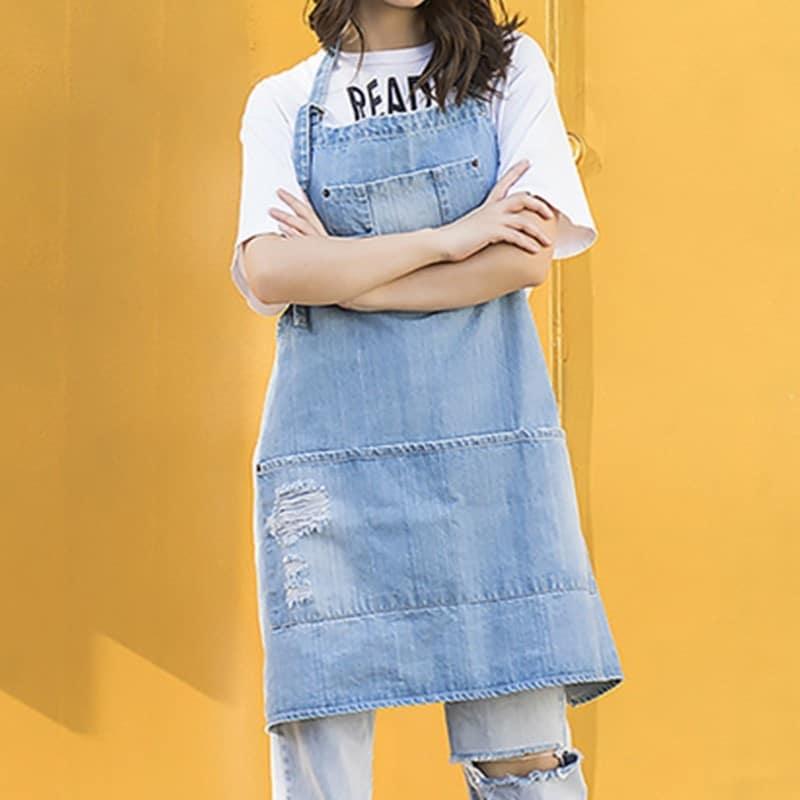 Women's Barista Denim Bib Apron