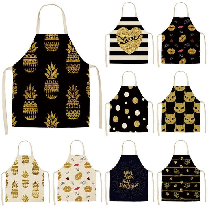 Women's Bronze Patterned Kitchen Apron - Trendha