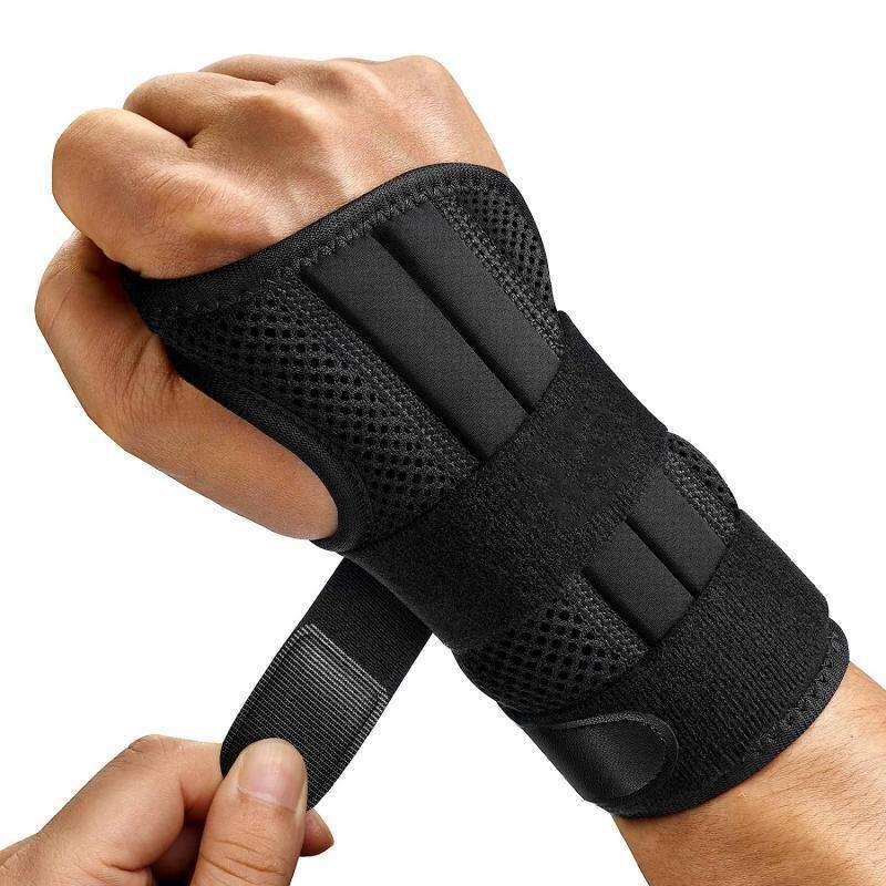Adjustable Wrist Brace with Hook-and-Loop Strap