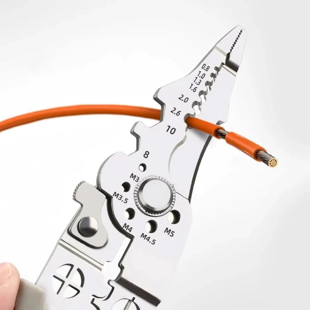 Adjustable Multifunctional Wire Stripper, Crimper, and Cable Cutter Pliers