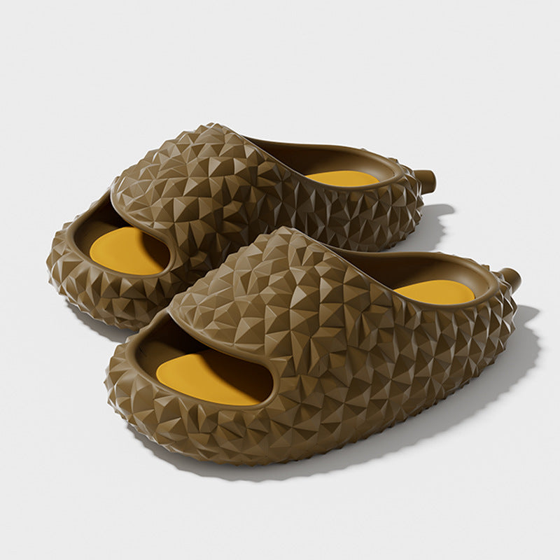 Durian Slippers Unique Design Peep-toe Home Shoes Cute Bathroom Slippers
