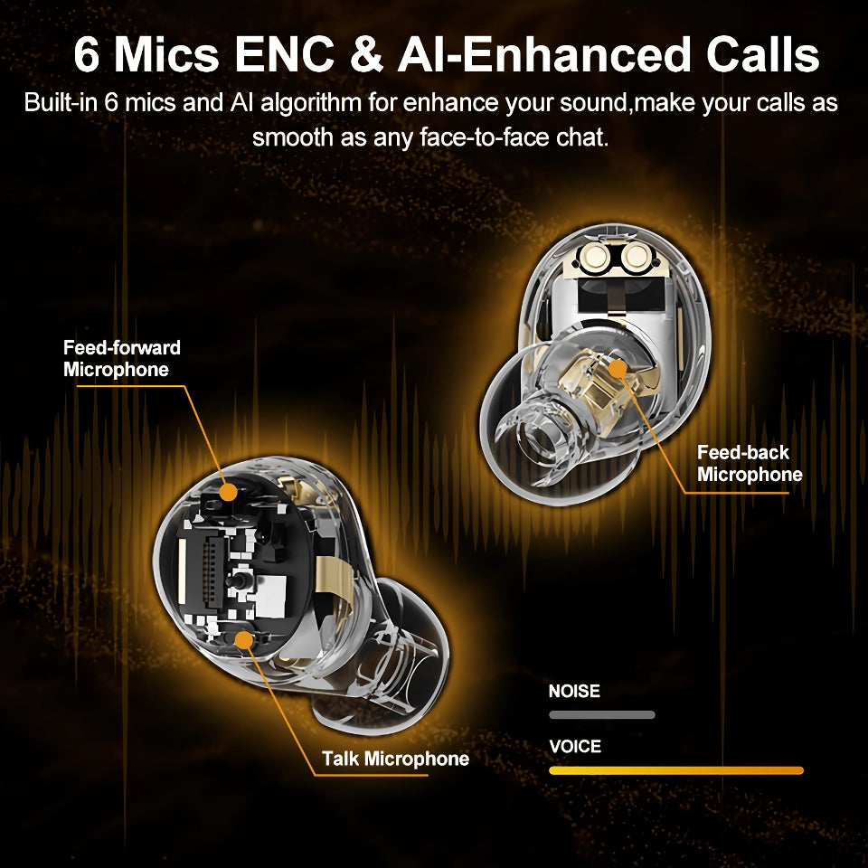 Hybrid ANC Wireless Earbuds