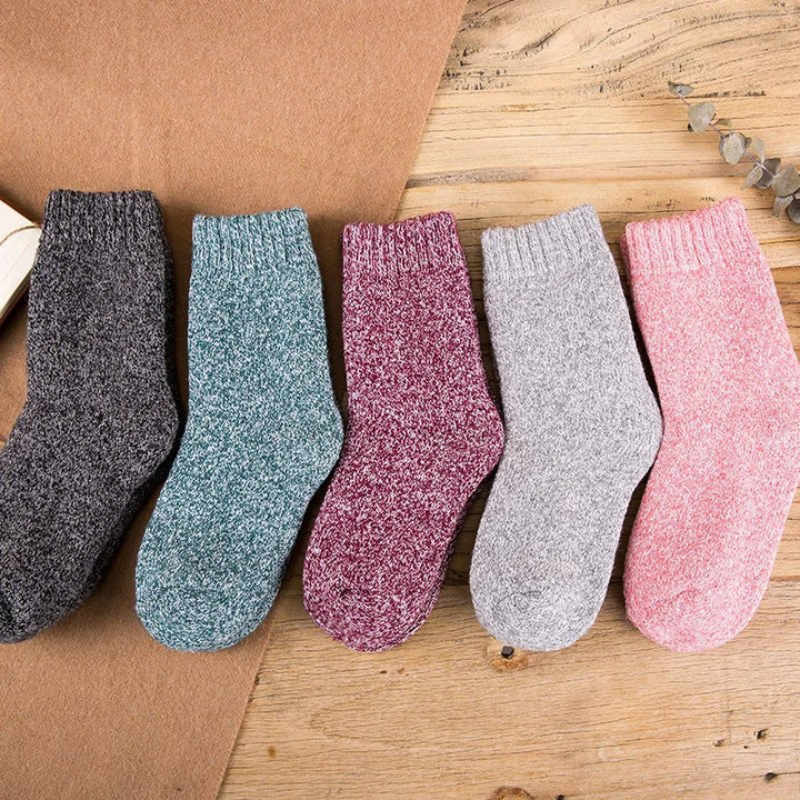 Warm and Cute Japanese Style Wool Cotton Socks for Women