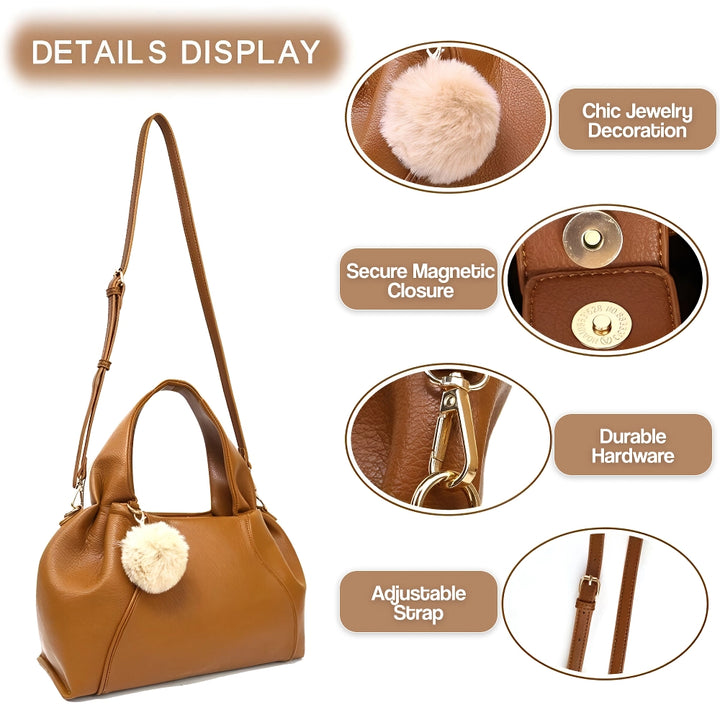 Large Capacity Soft Leather Tote Bag for Women