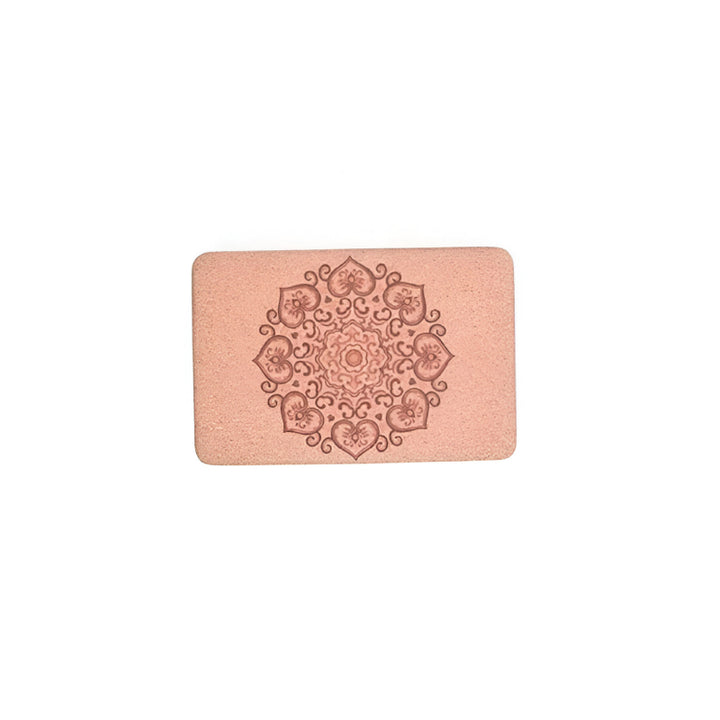 Cork Yoga Block with Bohemian Style Print for Stretching, Pilates & Dance