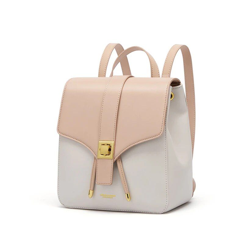 Chic Cowhide Leather Backpack