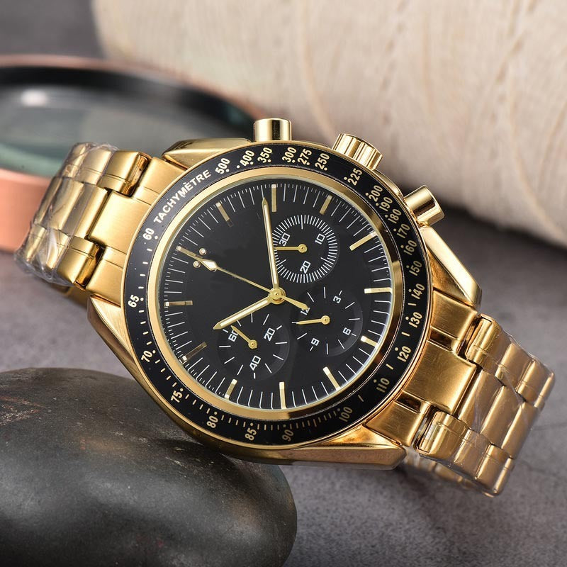 High Quality Steel Belt Quartz Timing European Men&