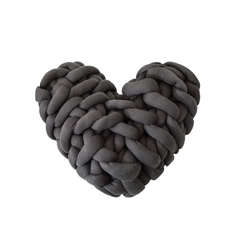 Heart-Shaped Decorative Knot Cushion