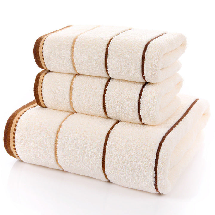 Cotton Three-piece Towel Veneer Cloth Thickened Hotel Bath Towel Embroidery