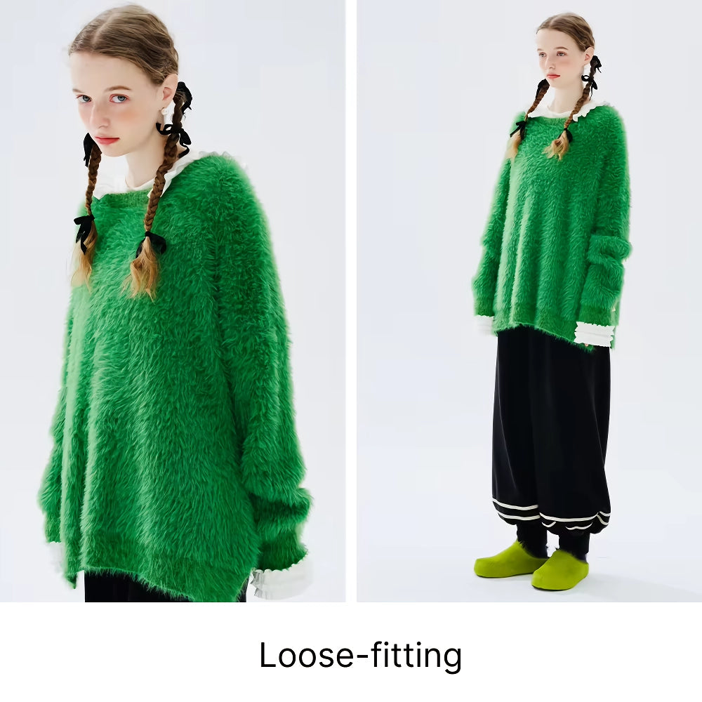 Cozy Autumn Loose Mohair Sweater