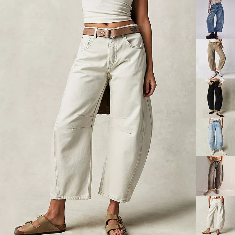 Fashion Loose Wide-leg Pants Summer Sports Straight Trousers Women&