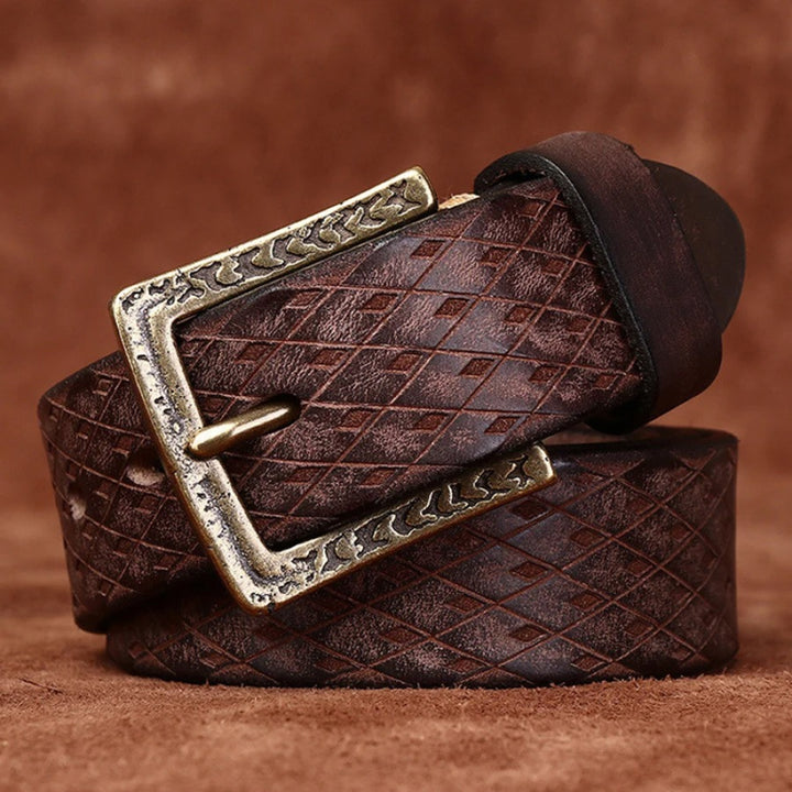 3.8CM Thick Italian Pure Cowhide Leather Belt