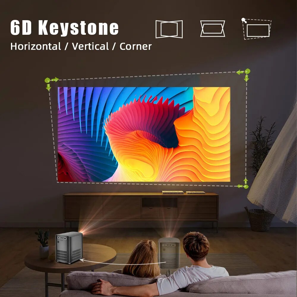 Portable Smart WiFi LED Projector - Full HD 1080P & 4K Support for Hom ...