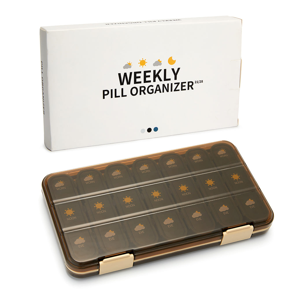 21/28 Grids Weekly Pill Box