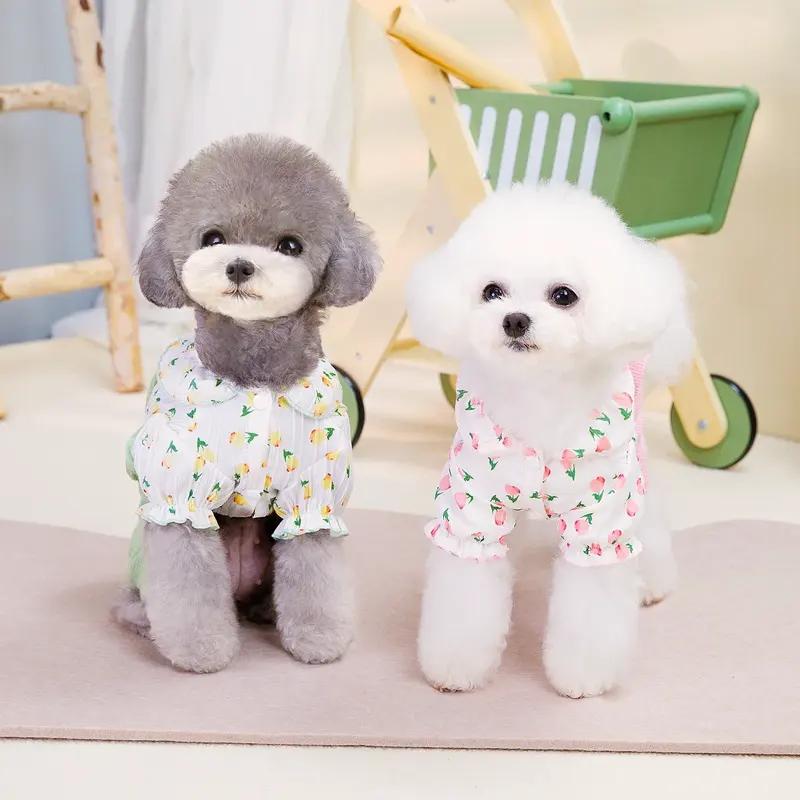 Flower Pattern Dog Jumpsuit