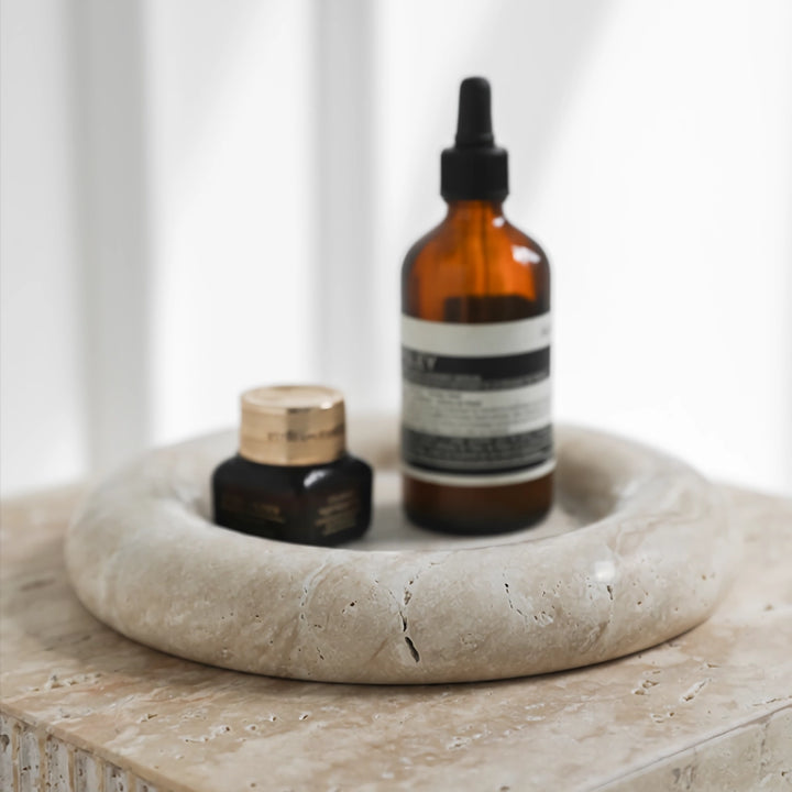 Elegant Travertine Serving Tray