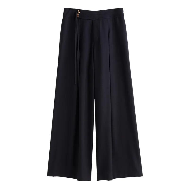 Women Black Commuter Long Trousers