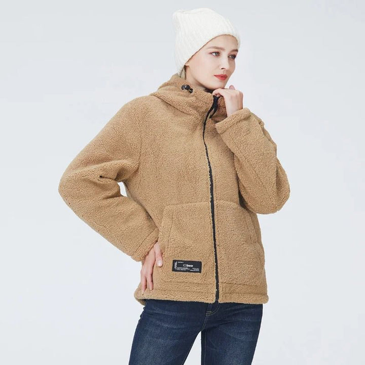 Women's Casual Fleece Jacket with Hood