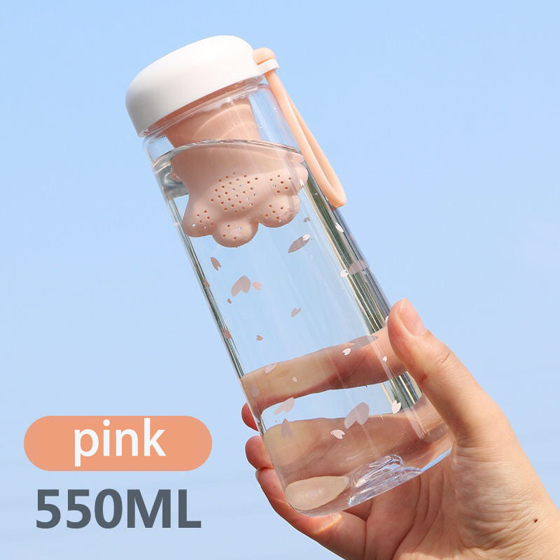 Cute Cat's Claw Plastic Water Bottle