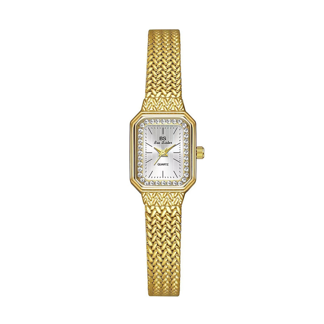 Wheat Table Simple Temperament Small Square Gold Watch