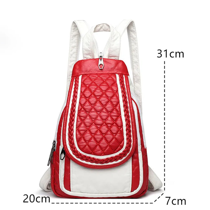 Luxury Vintage Women's Leather Backpack