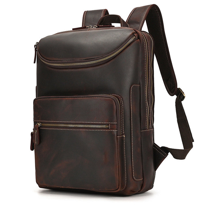 Leather Backpack Vintage Backpack Men's Cowhide