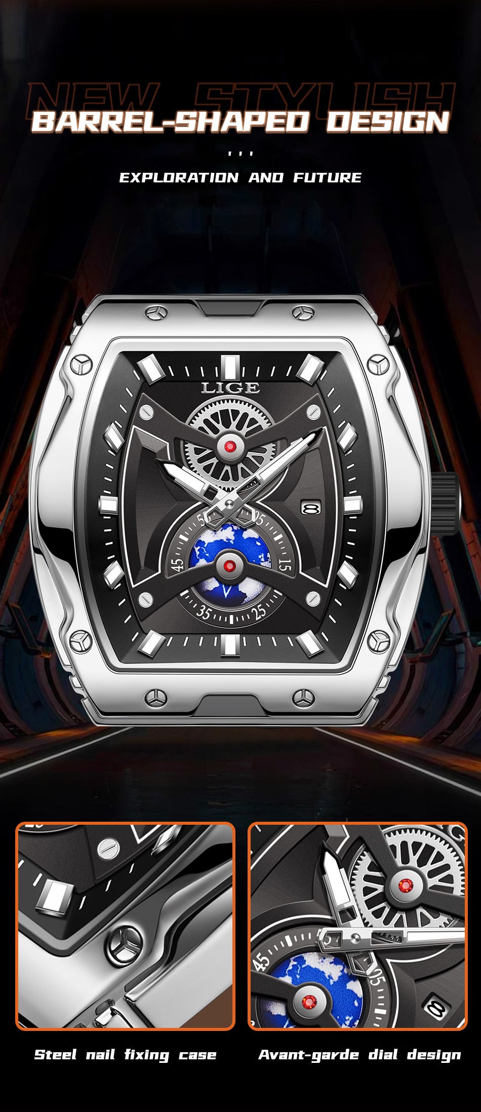 Niche Tonneau Watch Men&