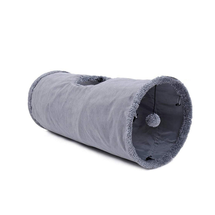 Collapsible Cat Tunnel with Crinkle Suede and Peek Hole – Portable Kitten Play Hideaway