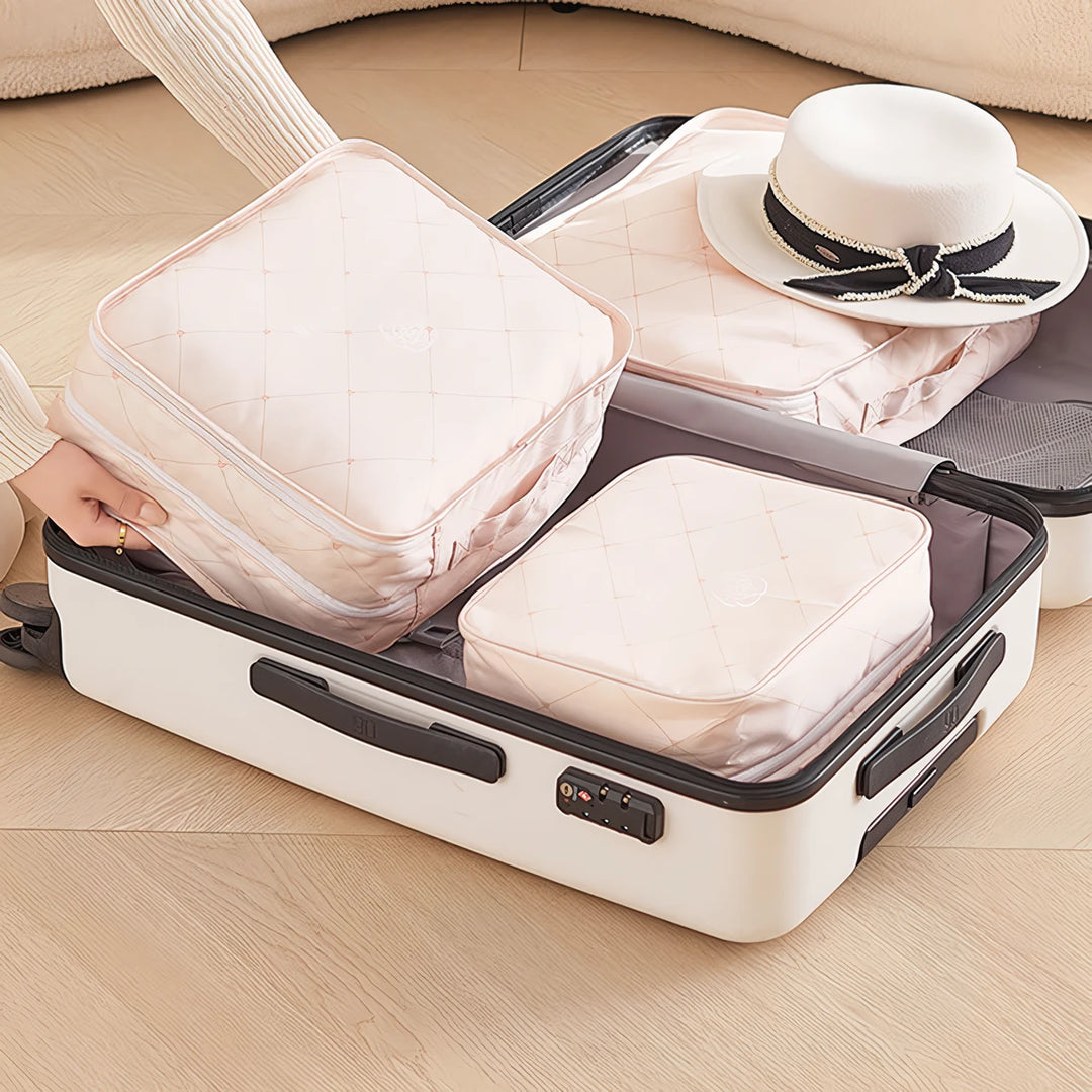 Compact Dual-Layer Travel Organizer for Clothes and Accessories